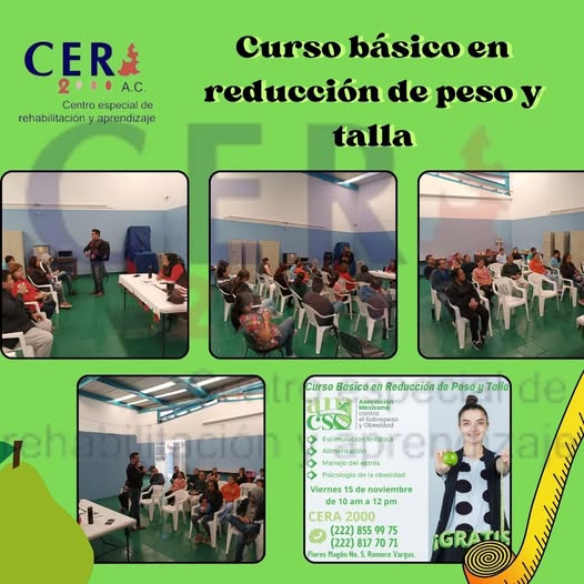 Curso reducción de talla y peso Cera Puebla 2000